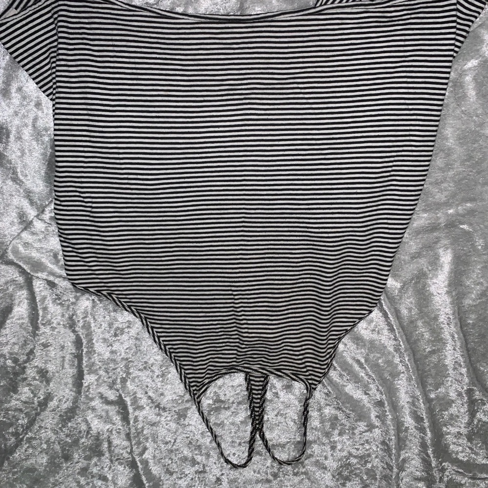 Spaghetti strap striped tank top